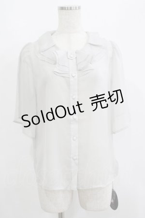 画像: an another angelus / シアーラッフルブラウス Free L/GRAY H-26-03-13-1001-CA-BL-NS-ZH