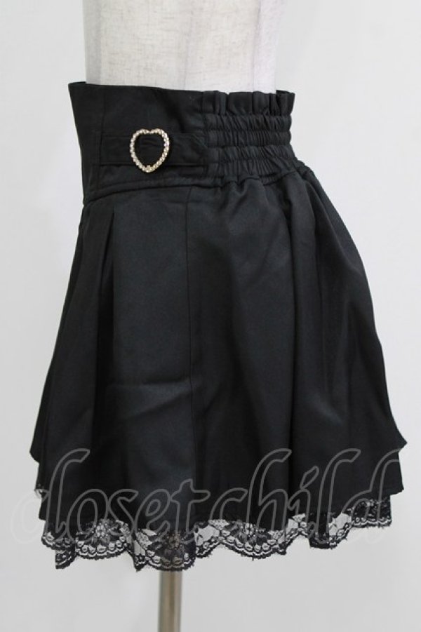 画像2: LilyMerry / もえにゃ/ハートバックルスカパン L ブラック H-26-03-13-1028-PU-SK-NS-ZH (2)