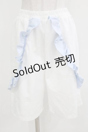 画像: FLC / ぬた。/パンツ+レッグカバー L 白/サックス H-26-03-13-1030-LO-PA-NS-ZH