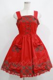 画像1: Angelic Pretty / ツイル×タータンジャンパースカート Free レッド H-26-03-13-1004-AP-OP-NS-ZH (1)