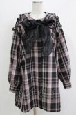 画像1: majoretty / まきちゃん/チェックワンピース L ブラック/ピンク H-26-03-13-1033-GO-OP-NS-ZH (1)