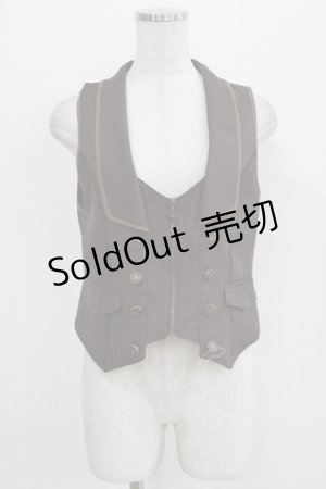 画像: axes femme / ジップデザインベスト M ブラウン H-26-03-13-1034-AX-TO-NS-ZH