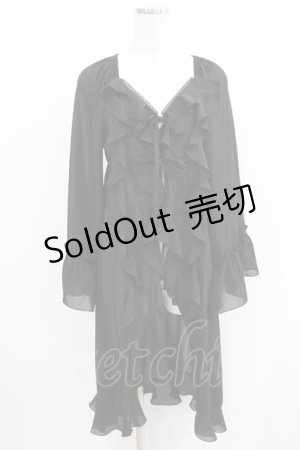 画像: axes femme / オフショル風フリルガウン M ブラック H-26-03-13-1035-AX-TO-NS-ZH