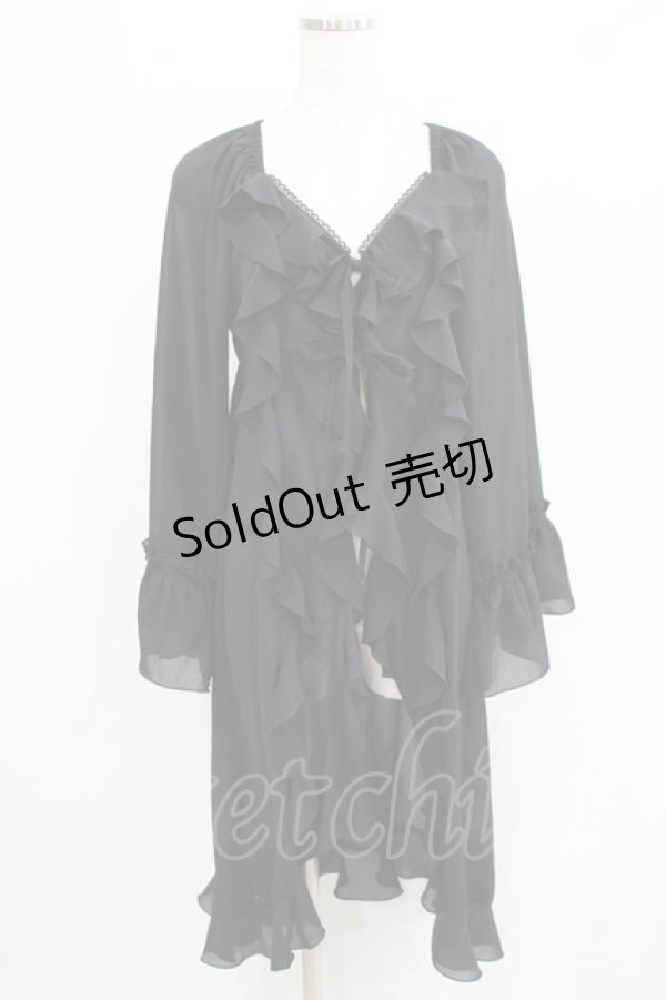 画像1: axes femme / オフショル風フリルガウン M ブラック H-26-03-13-1035-AX-TO-NS-ZH (1)