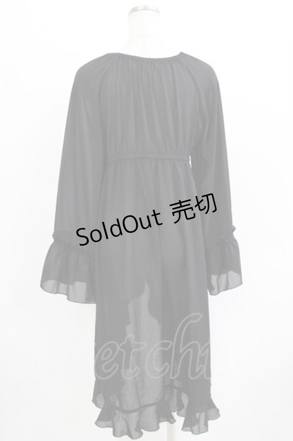 画像3: axes femme / オフショル風フリルガウン M ブラック H-26-03-13-1035-AX-TO-NS-ZH (3)