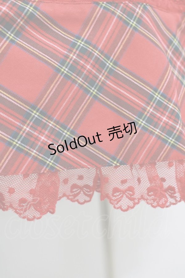 画像4: Angelic Pretty / ツイル×タータンジャンパースカート Free レッド H-26-03-13-1004-AP-OP-NS-ZH (4)