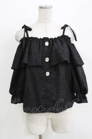 画像: Lovely Tency / 眞白ありす/TTサテンJQオフショルPO L ブラック H-26-03-13-1041-GO-TO-NS-ZH