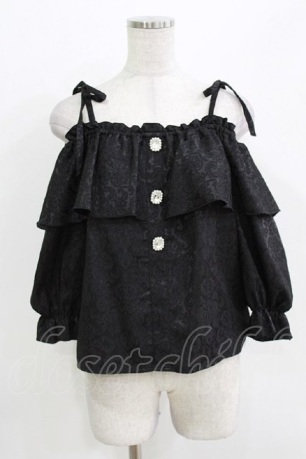 画像1: Lovely Tency / 眞白ありす/TTサテンJQオフショルPO L ブラック H-26-03-13-1041-GO-TO-NS-ZH (1)