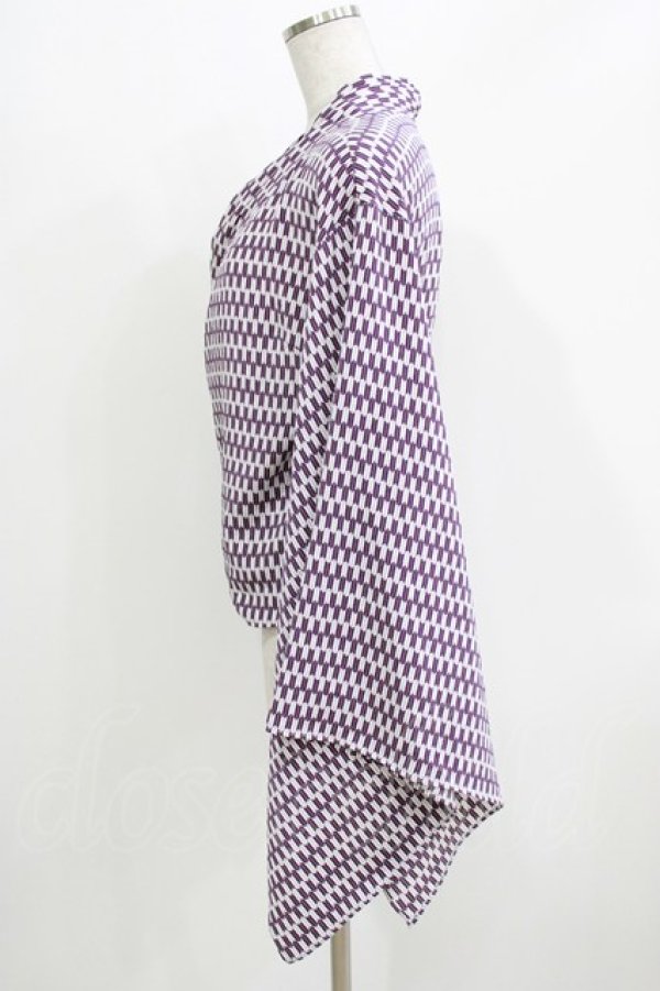 画像2: NO.S PROJECT / ハイカラカシュクール/矢絣 Free 紫 H-26-03-13-1042-LO-TO-NS-ZH (2)