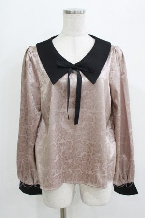 画像: DearMyLove / 薔薇ジャガードブラウス L ピンク H-26-03-13-1044-0-OP-NS-ZH
