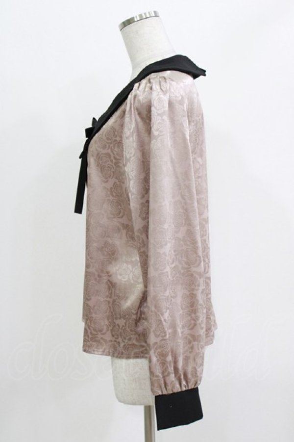 画像2: DearMyLove / 薔薇ジャガードブラウス L ピンク H-26-03-13-1044-0-OP-NS-ZH (2)