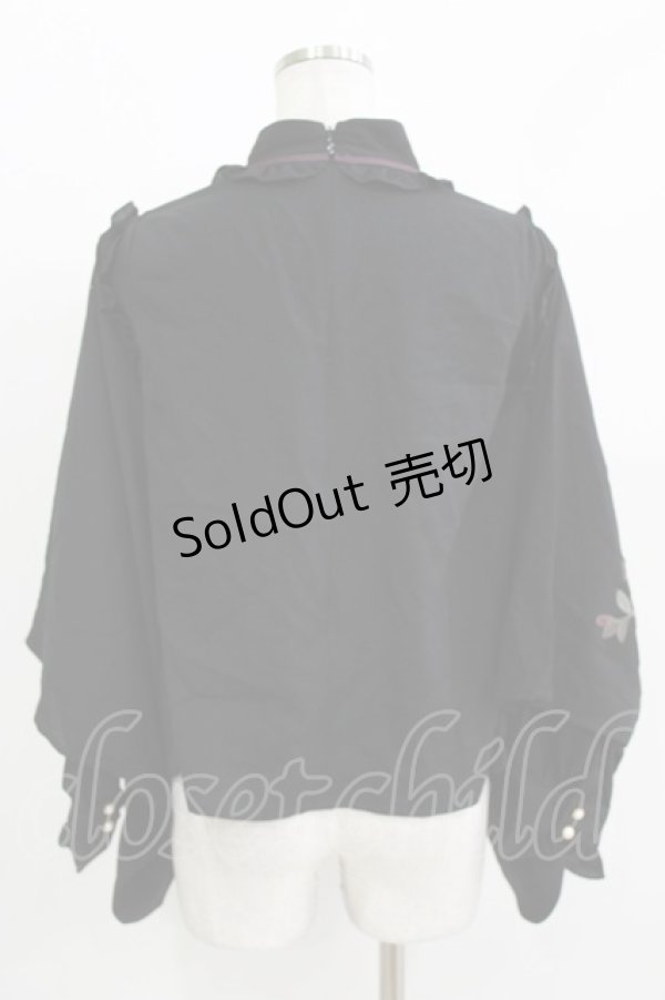 画像3: Amavel / お月見うさぎの和風ブラウス Free ブラック H-26-03-13-1045-CA-BL-NS-ZH (3)