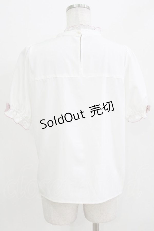 画像3: LilyMerry / もかちゃん/ベルト付きブラウス L 白/ピンク H-26-03-13-1049-PU-BL-NS-ZH (3)