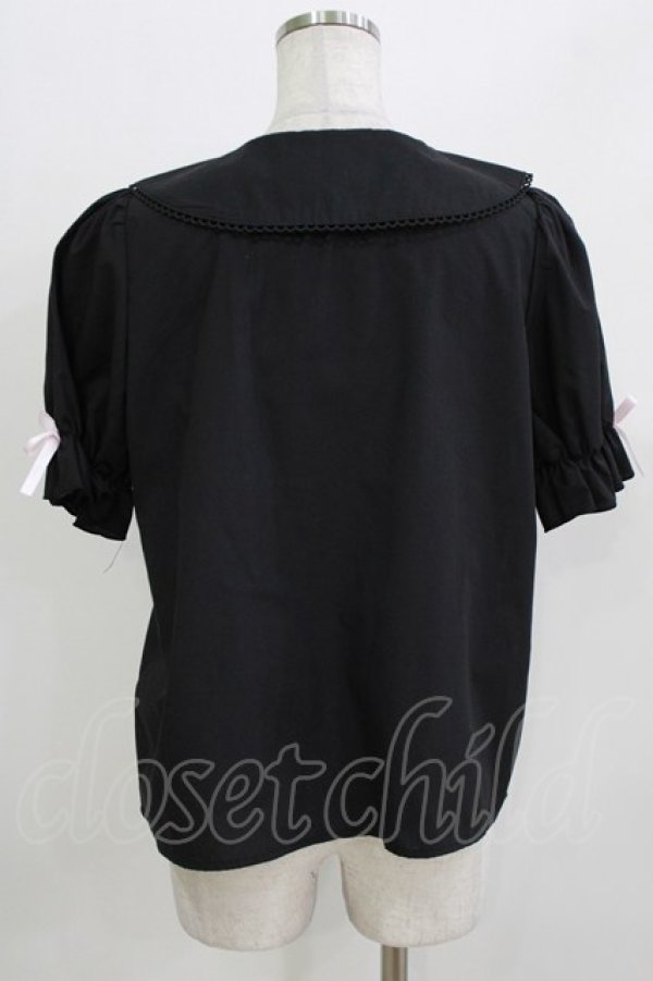 画像3: Lovely Tency / 眞白ありす/音符刺繍ブラウス LL ブラック H-26-03-13-1053-GO-BL-NS-ZH (3)