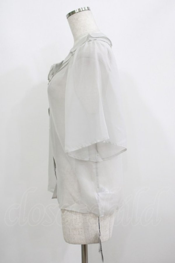 画像2: an another angelus / シアーラッフルブラウス Free L/GRAY H-26-03-13-1001-CA-BL-NS-ZH (2)
