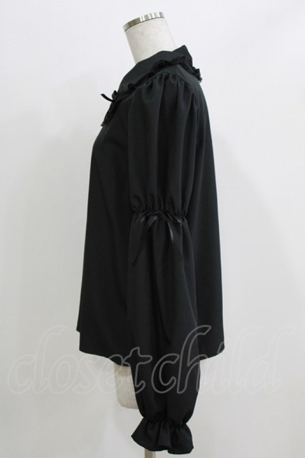 画像2: Lovely Tency / 眞白ありす/レースリボンブラウス LL ブラック H-26-03-13-1055-GO-BL-NS-ZH (2)