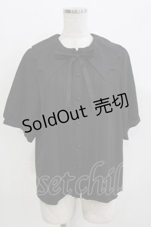 画像: DearMyLove / デビルモチーフ襟ブラウス L ブラック H-26-03-13-1056-EL-BL-NS-ZH