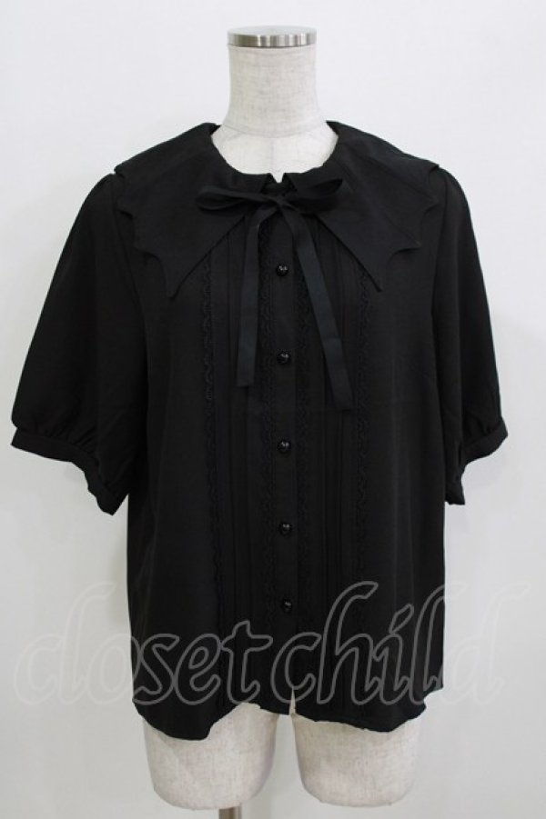 画像1: DearMyLove / デビルモチーフ襟ブラウス L ブラック H-26-03-13-1056-EL-BL-NS-ZH (1)