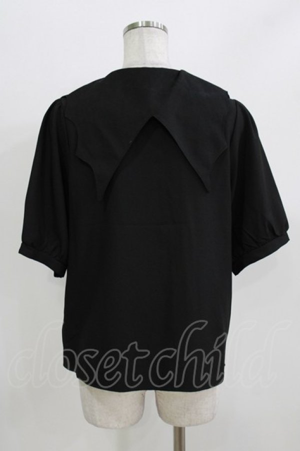 画像3: DearMyLove / デビルモチーフ襟ブラウス L ブラック H-26-03-13-1056-EL-BL-NS-ZH (3)