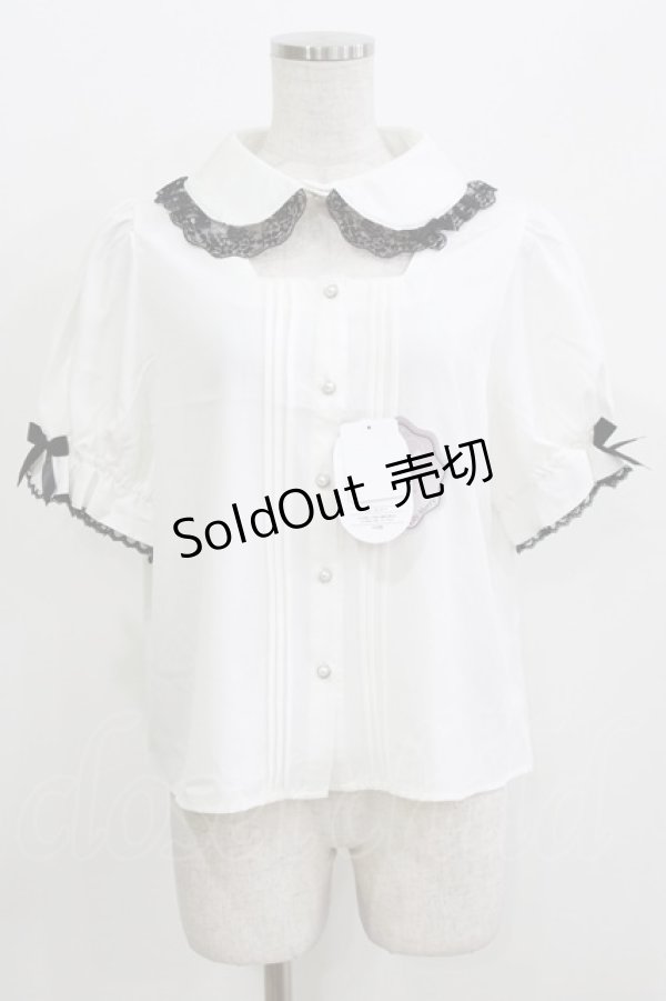 画像1: LilyMerry / Liii/ピンタックリボンブラウス LL 白 H-26-03-13-1057-PU-BL-NS-ZH (1)