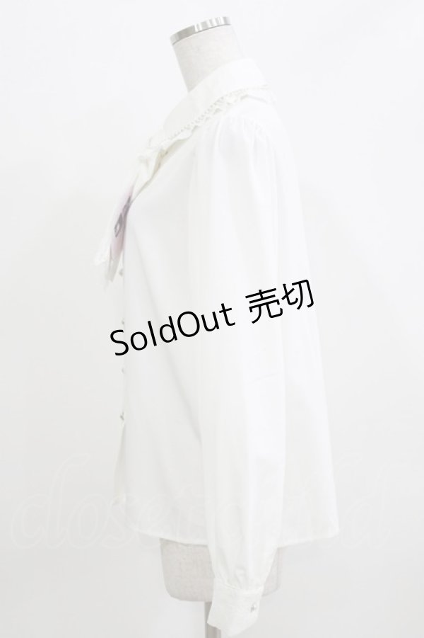 画像2: majoretty / 羽乃ぴふわ/リボンツキブラウス 2L 白 H-26-03-13-1058-GO-BL-NS-ZH (2)