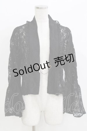 画像: axes femme / ドロストリボン総レースボレロ Free ブラック H-26-03-13-1059-AX-TO-NS-ZH