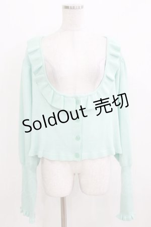 画像: CHIP CLIP / 五月アイ/フリルカーディガン 4L ミント H-26-03-13-1060-PU-TO-NS-ZH