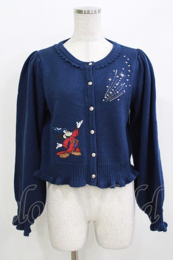 画像1: axes femme kawaii / 【Disney】ファンタジア／ニットカーデ M ネイビー H-26-03-13-1061-AX-TO-NS-ZH (1)