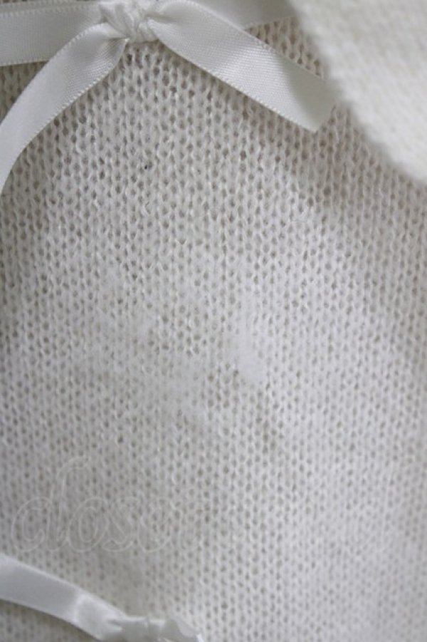 画像4: Lovely Tency / 眞白ありす/ビジューリボンニットプルオーバー LL 白 H-26-03-13-1063-GO-TO-NS-ZH (4)