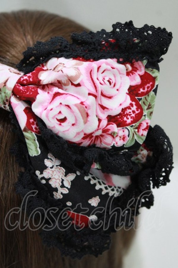 画像2: BABY,THE STARS SHINE BRIGHT / シュガーブーケ〜永遠の乙女の憧れ〜柄カチューシャ  ブラック H-26-03-13-1070-BA-AC-NS-ZH (2)