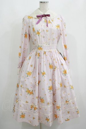 画像: Innocent World / 金木犀丸衿ワンピース L ピンク H-26-03-13-1008-IW-OP-NS-ZH