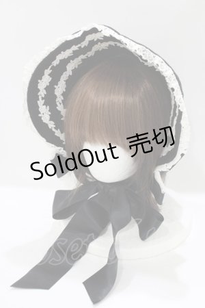画像: Innocent World / ローズレースボンネット (カツラギ)  ブラック H-26-03-13-1076-IW-AC-NS-ZH