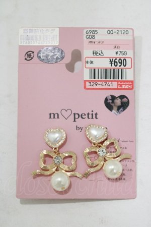 画像: m petit by misako / AMリボンPLピアス  ゴールド H-26-03-13-1081-LO-AC-NS-ZH