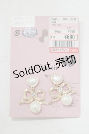 画像: m petit by misako / AMリボンPLピアス  ゴールド H-26-03-13-1081-LO-AC-NS-ZH