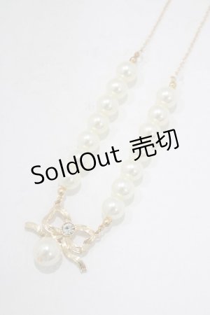 画像: m petit by misako / AMリボンPLネックレス  ゴールド H-26-03-13-1082-LO-AC-NS-ZH