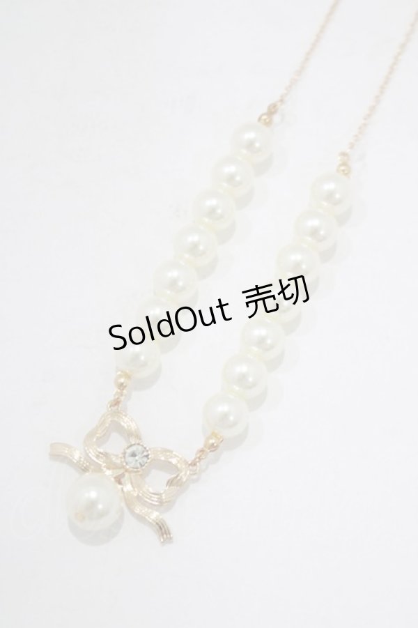 画像1: m petit by misako / AMリボンPLネックレス  ゴールド H-26-03-13-1082-LO-AC-NS-ZH (1)