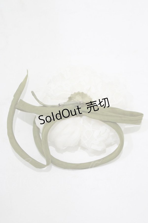 画像2: WONDERFUL WORLD / コサージュリボンブローチ  白 H-26-03-13-1084-LO-AC-NS-ZH (2)