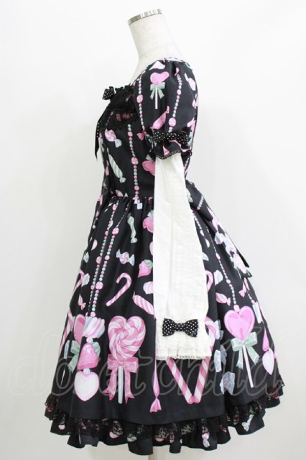 画像2: Angelic Pretty / Candy Ornamentワンピース Free ブラック H-26-03-13-1010-AP-OP-NS-ZH (2)