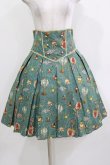 画像1: 草苺巫女（海外ロリータブランド） / ハイウエストスカート XL グリーン H-26-03-13-1013-GO-SK-NS-ZH (1)