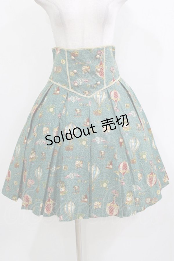 画像1: 草苺巫女（海外ロリータブランド） / ハイウエストスカート XL グリーン H-26-03-13-1013-GO-SK-NS-ZH (1)