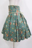 画像2: 草苺巫女（海外ロリータブランド） / ハイウエストスカート XL グリーン H-26-03-13-1013-GO-SK-NS-ZH (2)