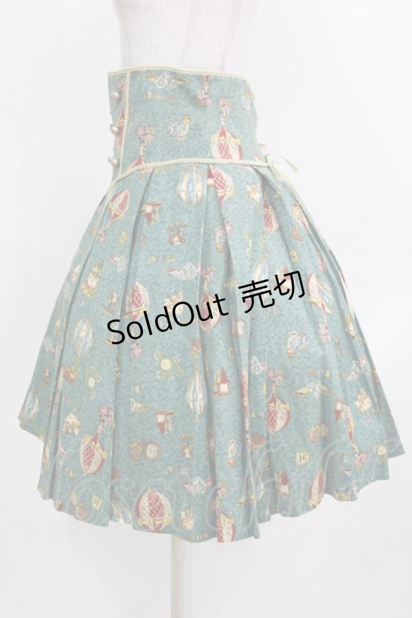 画像2: 草苺巫女（海外ロリータブランド） / ハイウエストスカート XL グリーン H-26-03-13-1013-GO-SK-NS-ZH (2)