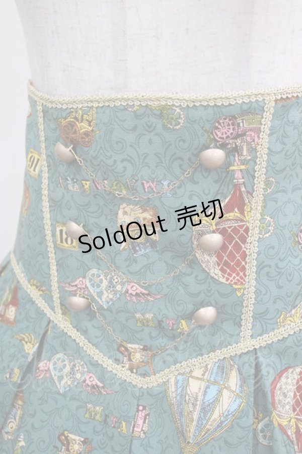 画像5: 草苺巫女（海外ロリータブランド） / ハイウエストスカート XL グリーン H-26-03-13-1013-GO-SK-NS-ZH (5)