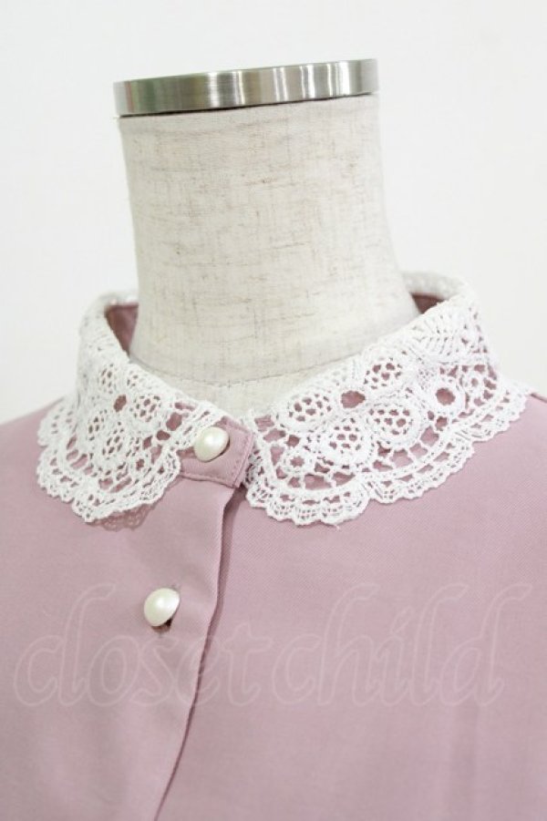 画像4: m petit by misako / AM*レースエリプリーツワンピース S ピンク H-26-03-13-1015-LO-OP-NS-ZH (4)