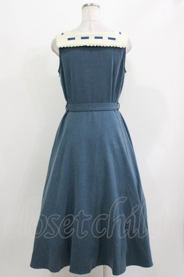 画像3: an another angelus / はしごリボン使いスクエアネックワンピース Free BLUE H-26-03-13-1016-CA-OP-NS-ZH (3)