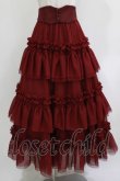 画像1: Amavel / ウエストコルセット風チュールロングスカート M ワイン H-26-03-13-1017-CA-SK-NS-ZH (1)