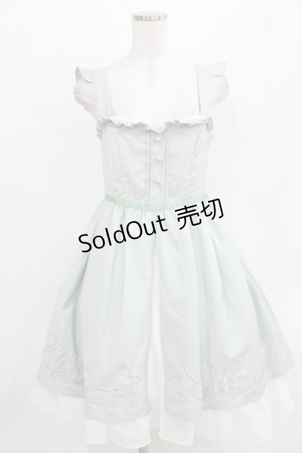 画像1: Amavel / ピーターパン刺繍ジャンパースカート Free ミント H-26-03-13-1019-CA-OP-NS-ZH (1)