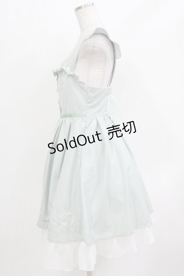 画像2: Amavel / ピーターパン刺繍ジャンパースカート Free ミント H-26-03-13-1019-CA-OP-NS-ZH (2)
