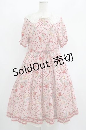 画像: PINK HOUSE / PINK HOUSE×MISAKO&ERINKO　キャットチェリードロッププリントミディワンピース Free ピンク H-26-03-13-1003-LO-OP-NS-ZH