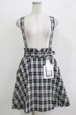 画像1: Lovely Tency / 眞白ありす/サス付きチェックスカート L ブラック H-26-03-13-1024-GO-SK-NS-ZH (1)